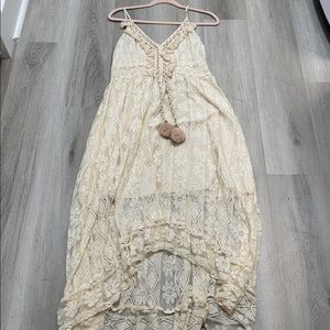 Cream Lace Maxi Dress